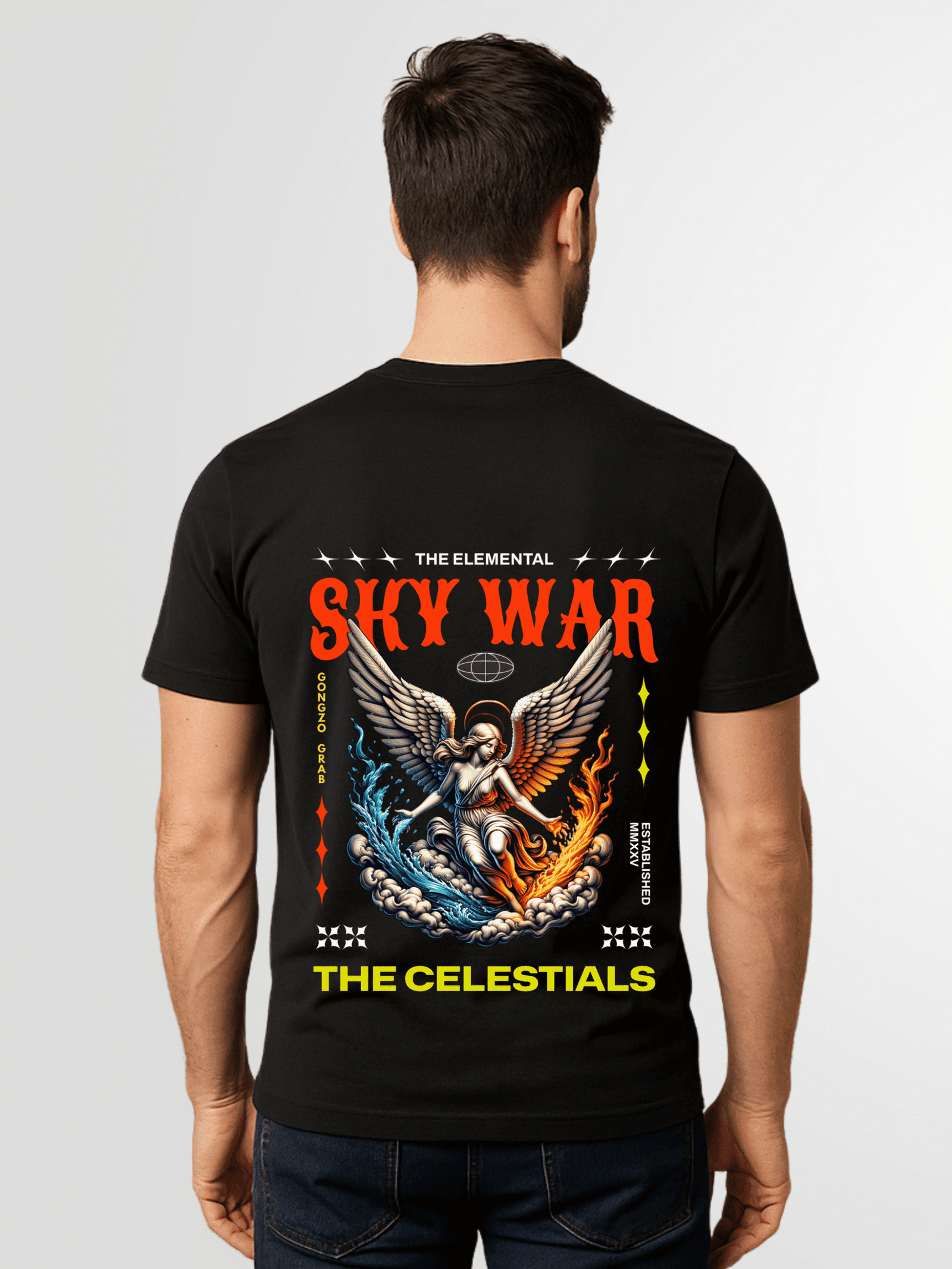 Sky War – The Celestials Angel Graphic T-Shirt