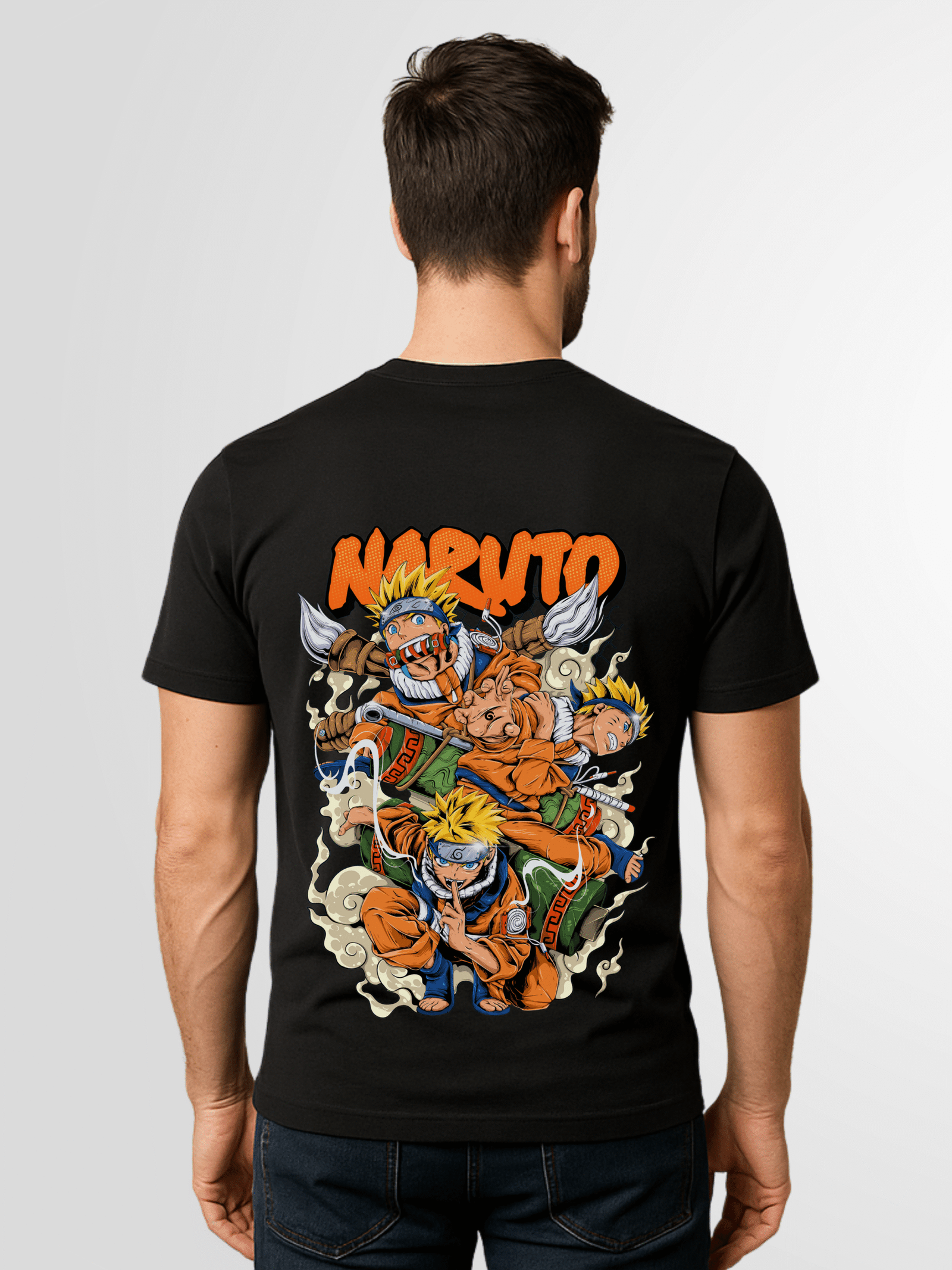 Naruto Uzumaki Multi-Form & Logo T-Shirt