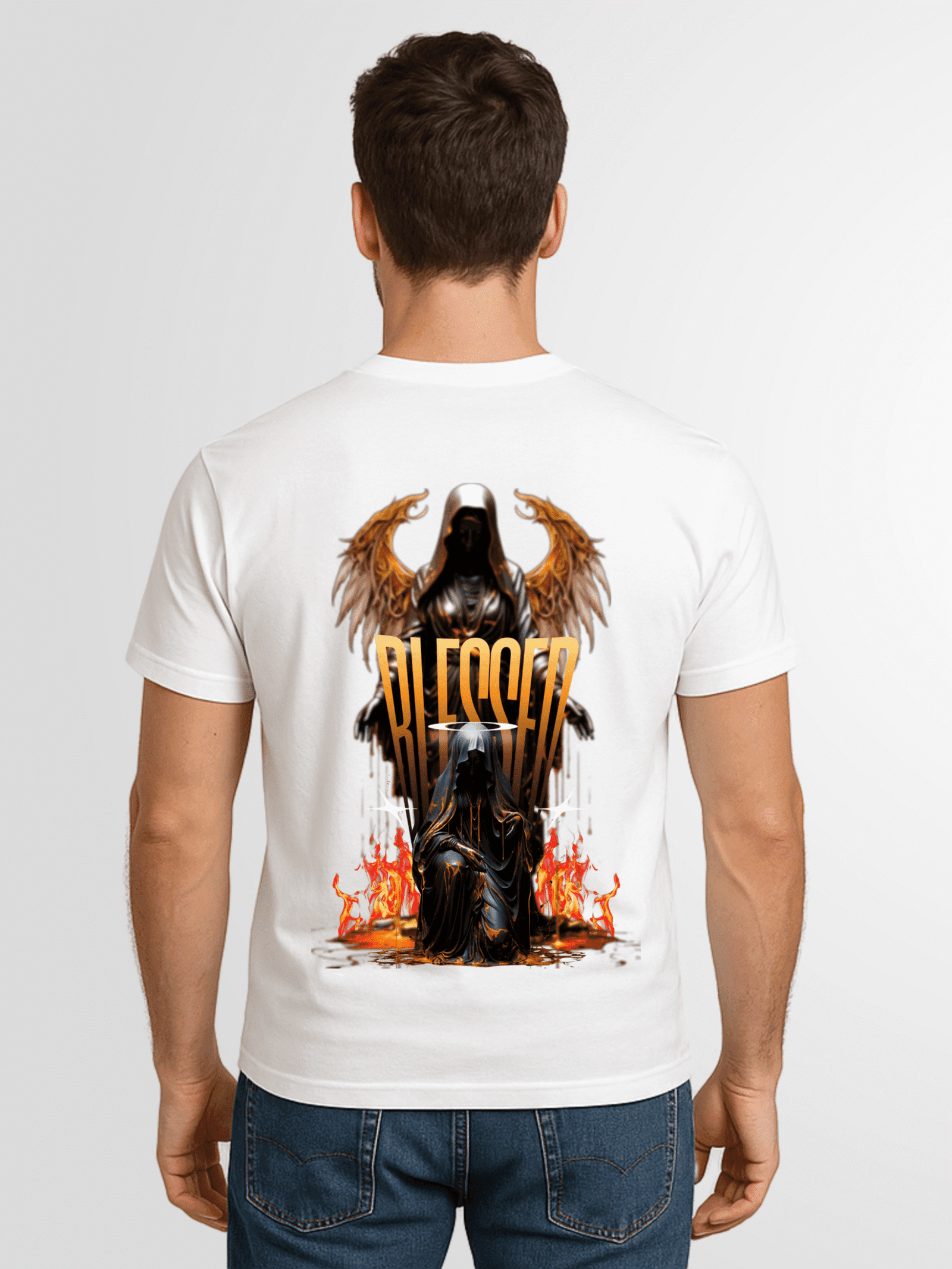 “Blessed” Fire Angel Graphic T-Shirt
