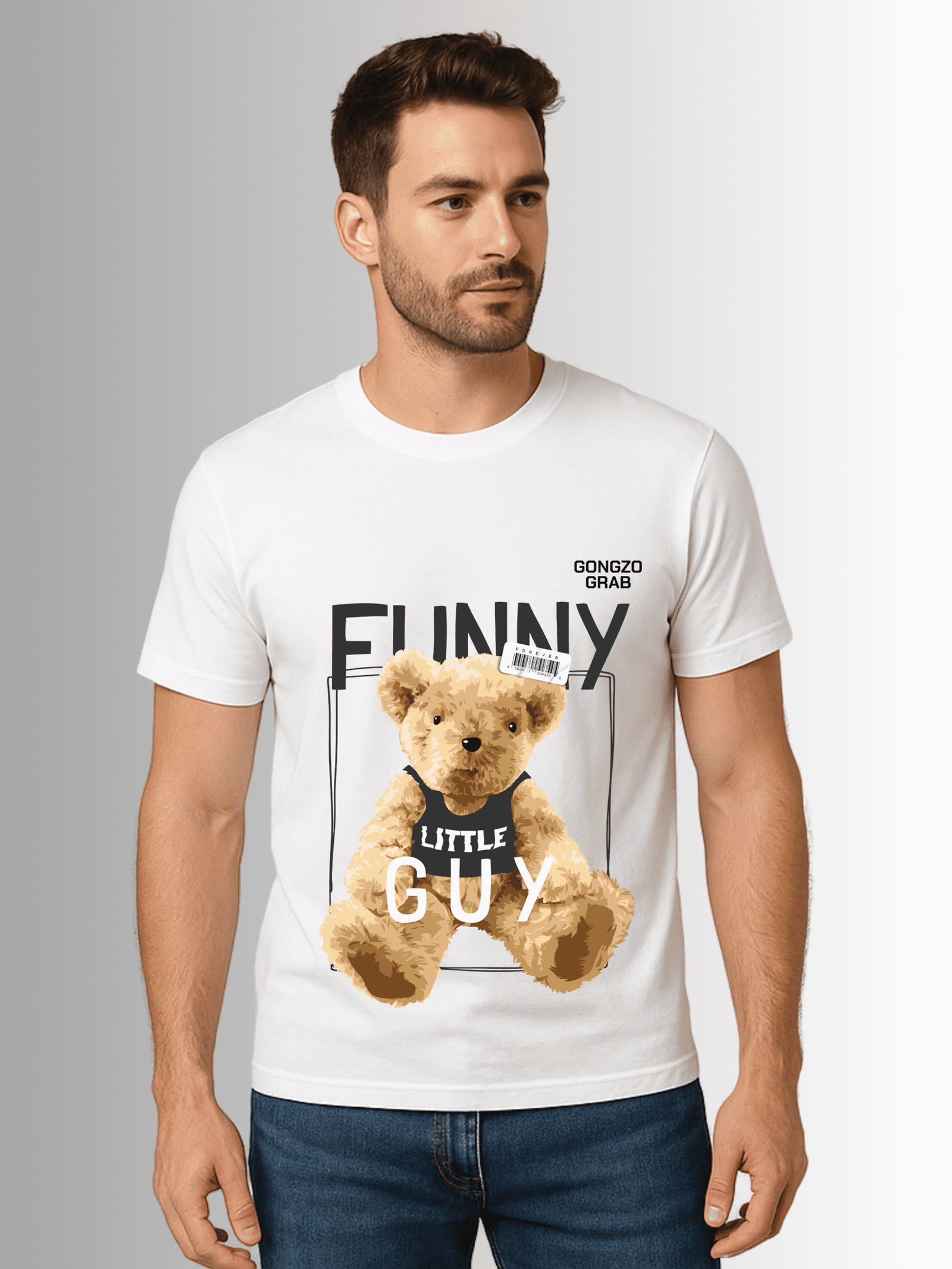 "Funny Little Bear" Graphic T-Shirt