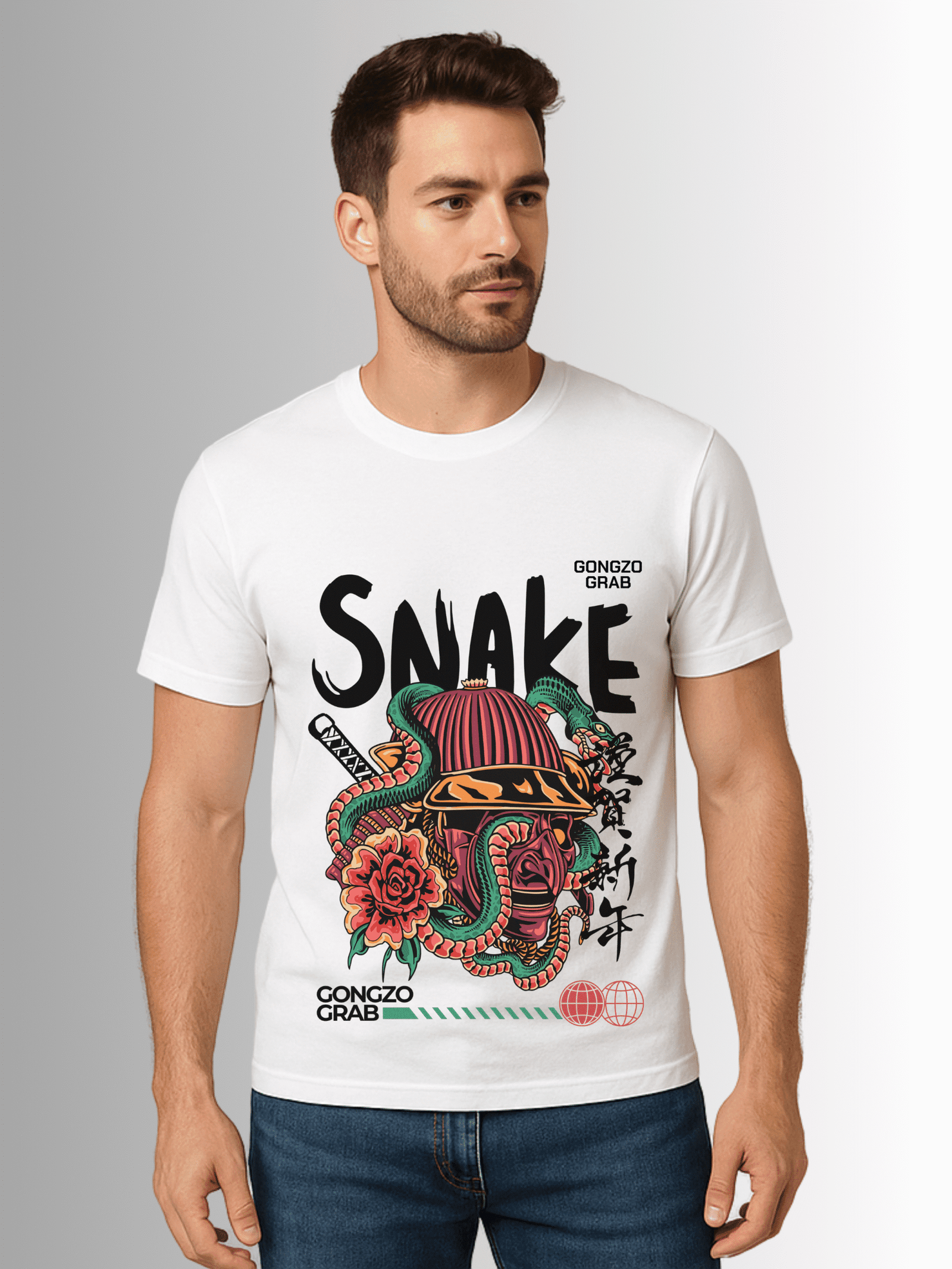 SNAKE Graphic Print T-Shirt