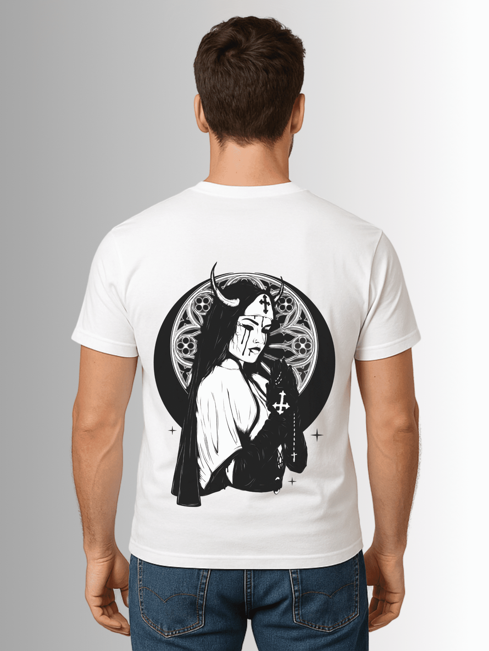 DEVIL NUN GRAPHIC T-SHIRT