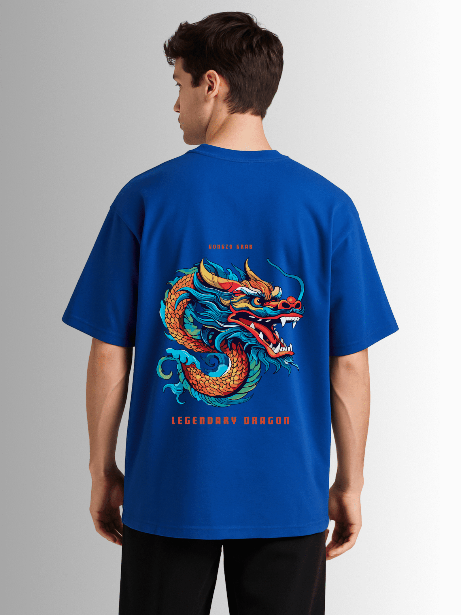Legendary Dragon Drop Shoulder Graphic T-Shirt