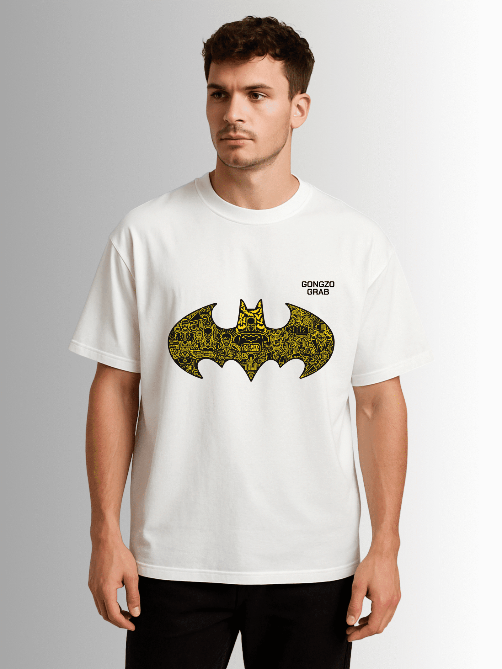 Batman Circuit Logo Drop Shoulder T-Shirt