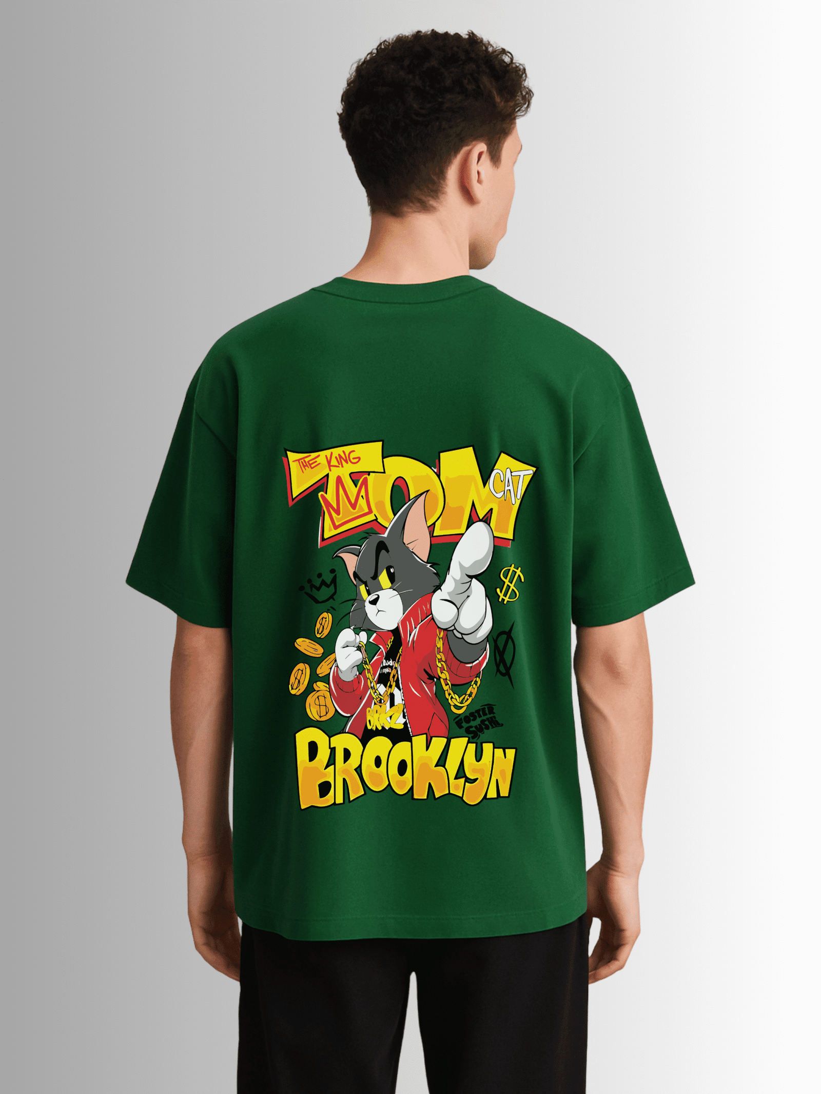 "Tom and Jerry" Drop Shoulder T-Shirt