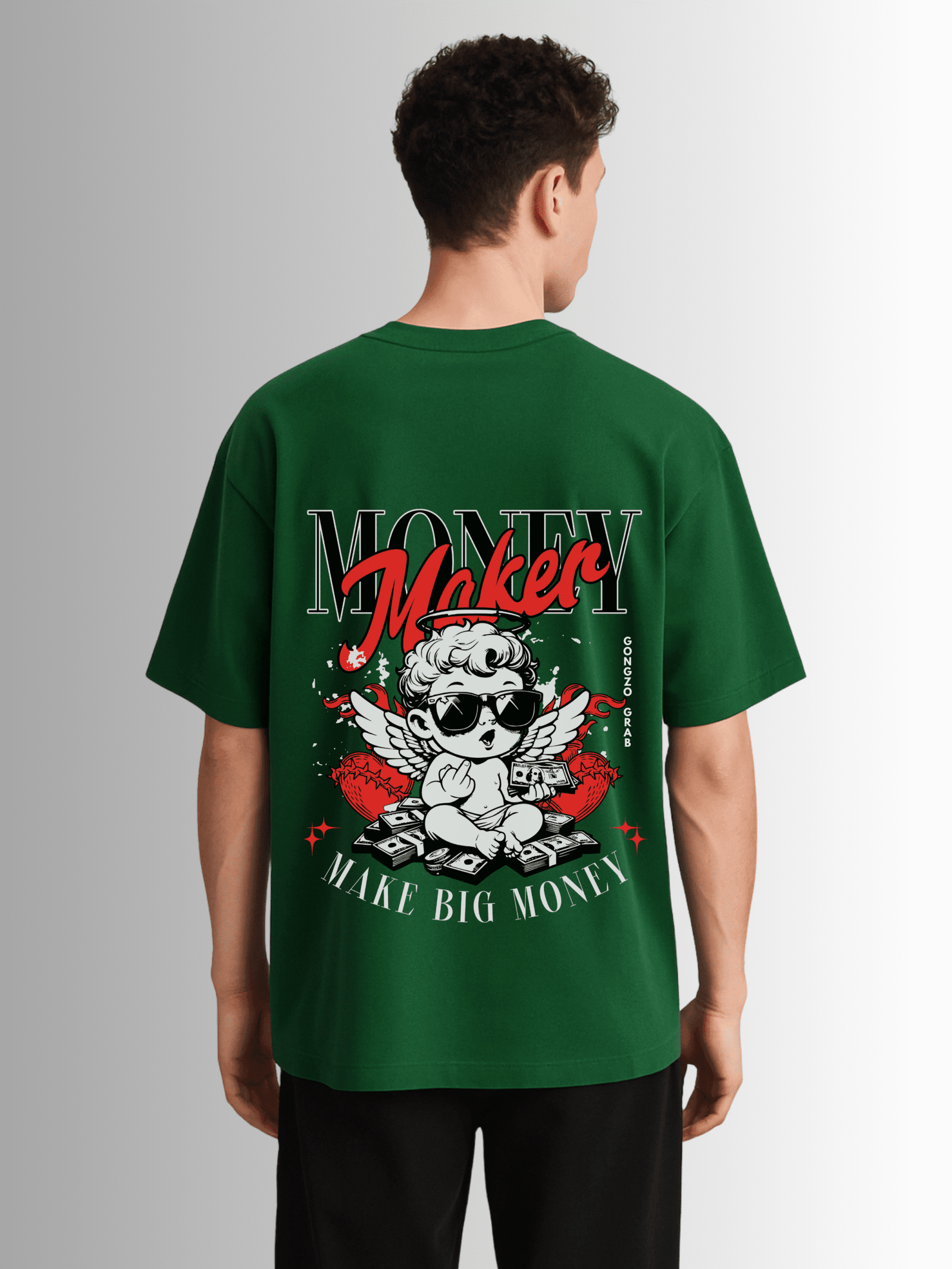 "Money Maker" Angel Drop Shoulder T-Shirt