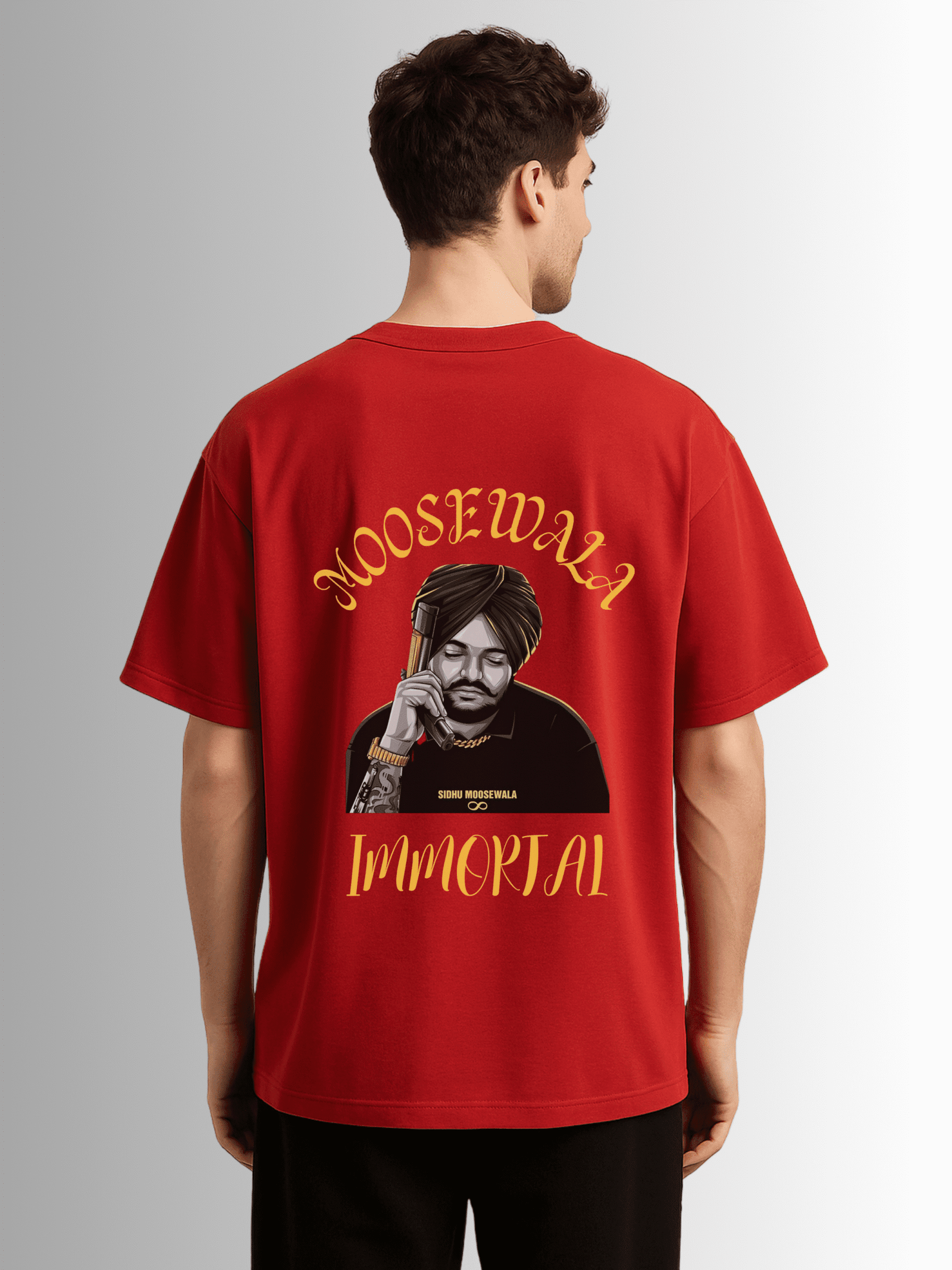 Moosewala Immortal Drop Shoulder T-Shirt