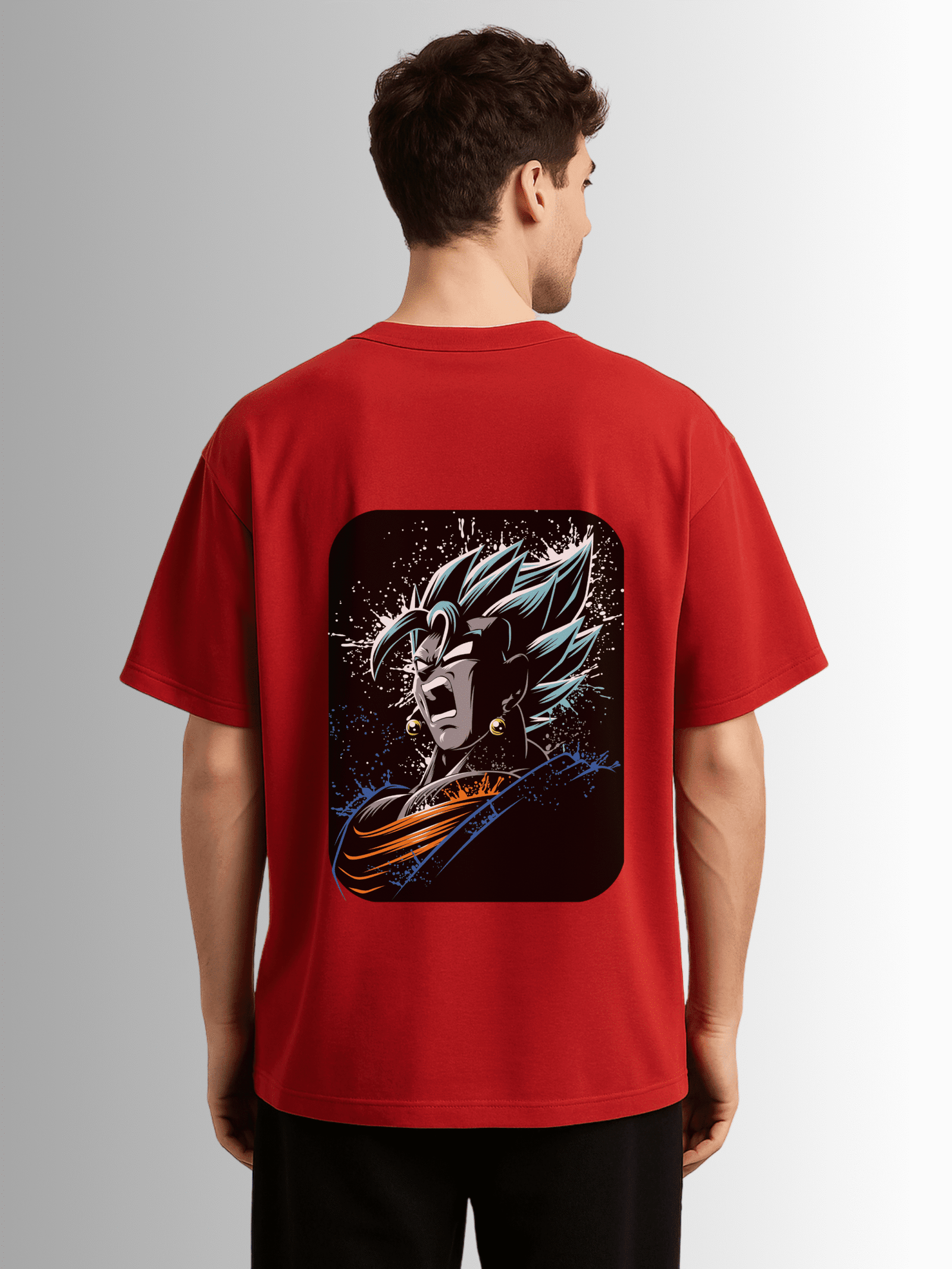 "Dragon Ball Z - Vegito" Drop Shoulder Cotton T-Shirt
